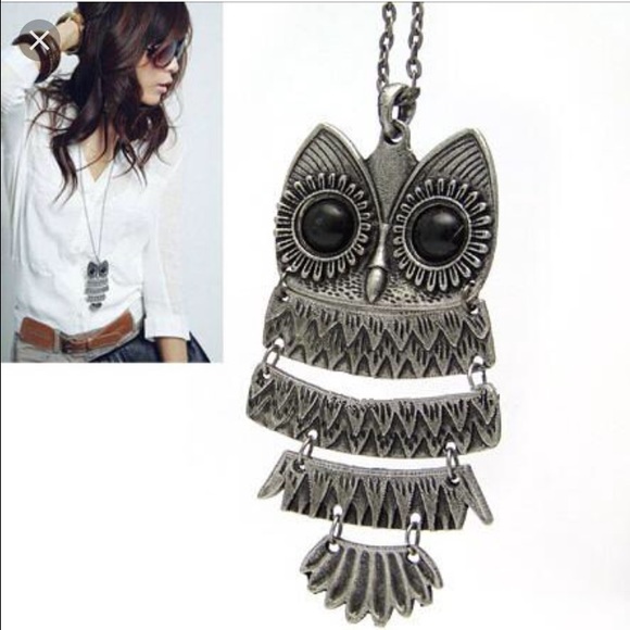 Long Owl Chain Necklace