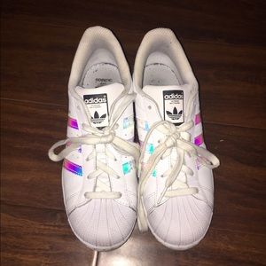 Iridescent adidas superstars