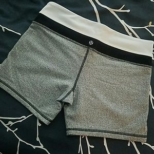 White Herringbone Shorts