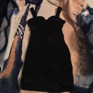 H&M black sexy dress shiny material