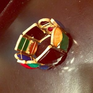 70's Jeweled Multi Color Bracelet