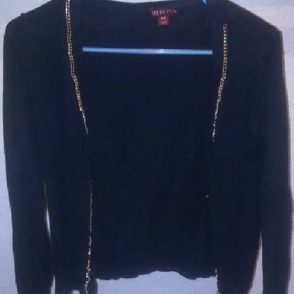 Black Cardigan with gold hardware