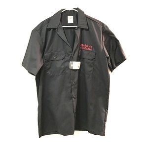 Dickies black button up with Maker's Mark logo