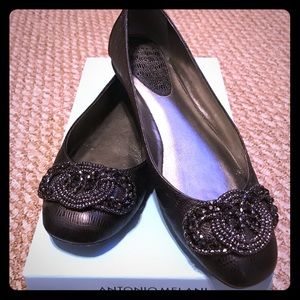 Black flats size 7