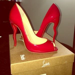 Christian Louboutin Jolly B 120 red heels pumps