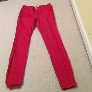 skinny, red refuge jeans