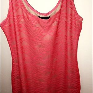 Slim fitted tangerine print maxi dress