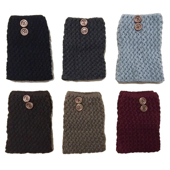 ✨ Crochet Button Boot Cuffs Toppers Leg Warmers - Picture 2 of 4