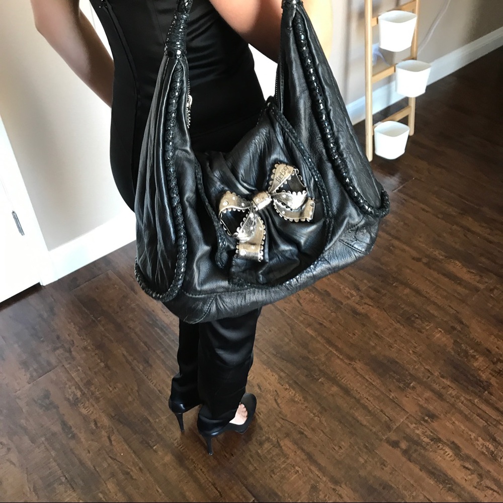 Betsey Johnson Leather Bow Bag & Free Wallet