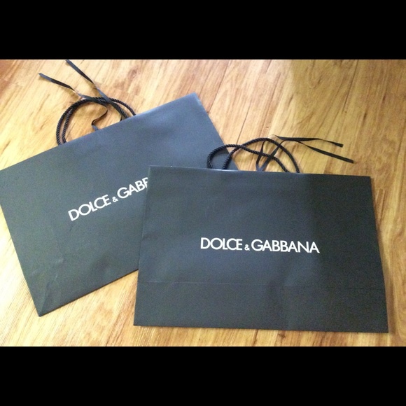 Lot of 3 authentic D&G black large shopping bags - Picture 1 of 2
