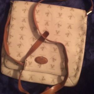 Logo print Walter Valentino shoulder bag