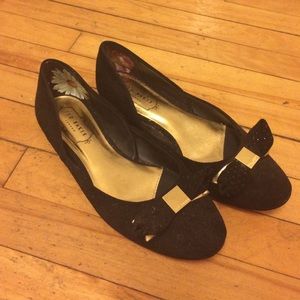 Ted Baker black suede flats 38 EU / 7US