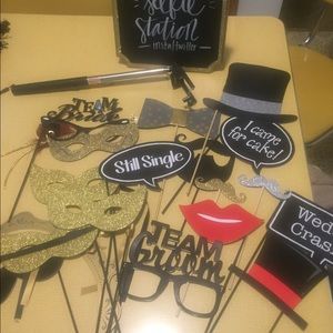 Selfie station props.