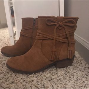 Suede Booties. Size 8.