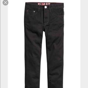 Boys slim leg black jeans
