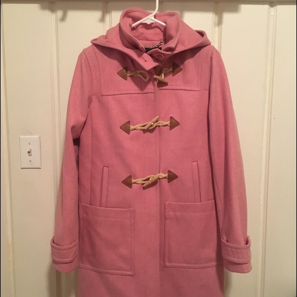 pink toggle coat