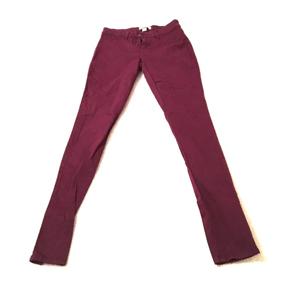 maroon skinny jeans