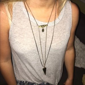 Free People layered moon necklace 🌙