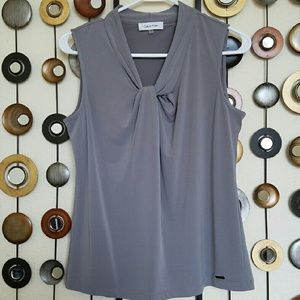 Calvin Klein Sleevless Gray Blouse