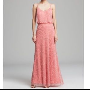 Adrianna Papell Long Deco Bead Dress