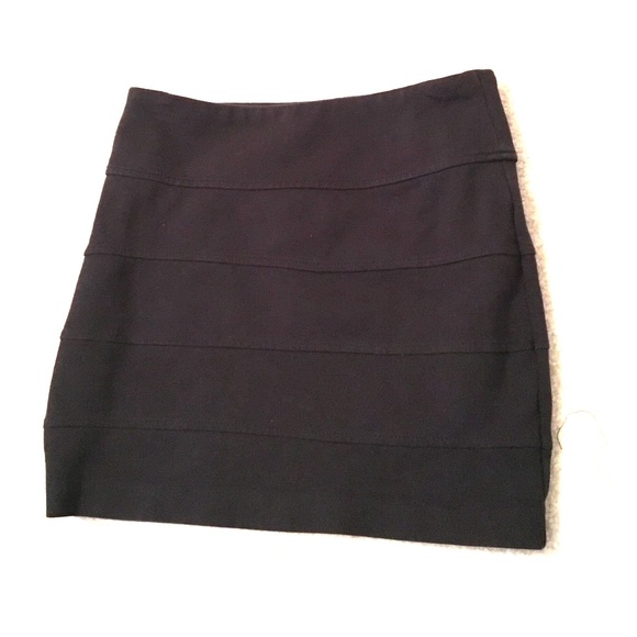 black mini skirt