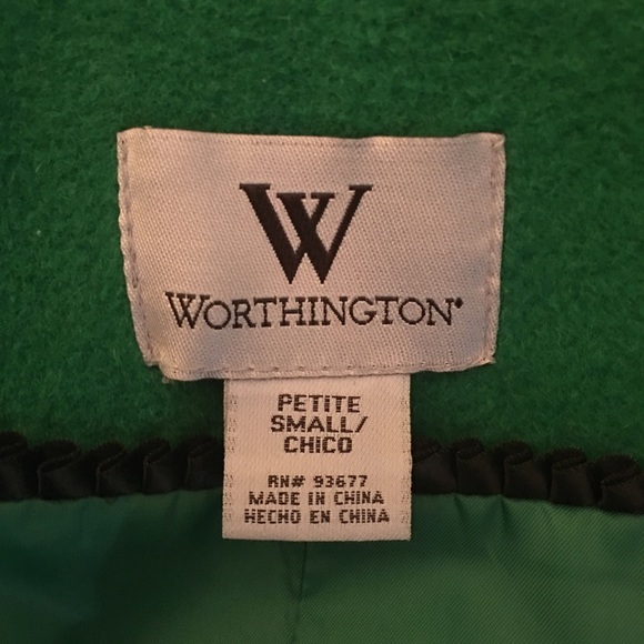 SOLD. Kelly Green Pea Coat - Picture 4 of 4