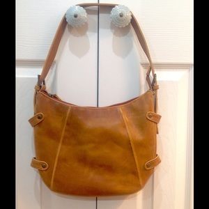 Faux Leather Distressed shoulder bag