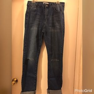 High waisted skinny jeans