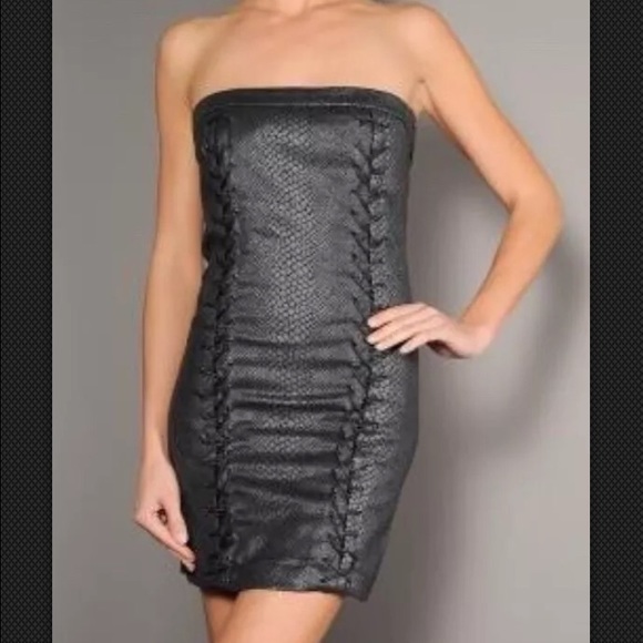 NWT Ark & Co. Snakeskin Lace Up Dress