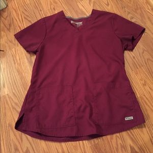 Grey's Anatomy by Barco Wine Scrub Set