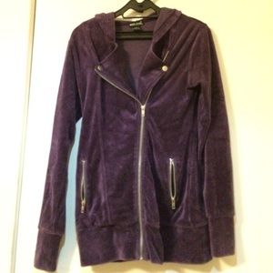 Purple velvet Moto jacket