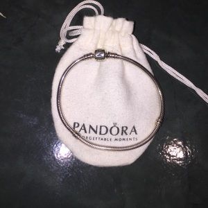 LOWEST PRICE! Silver Pandora Charm Bracelet,7.8 in