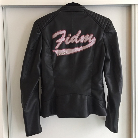 Custom 'FIDM' embellished Moto jacket