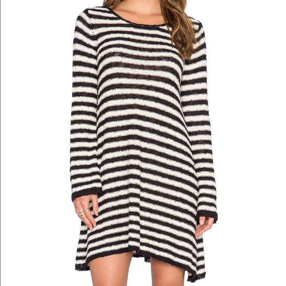 Free people striped swing tunic/mini dress size XS
