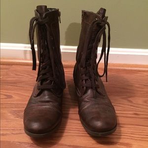 Candie's Brown Lace-Up Combat Boots