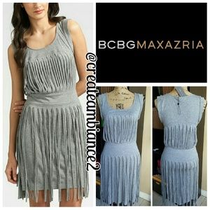 🔥SALE🔥BCBG MAXAZRIA Jersey Fringe Dress