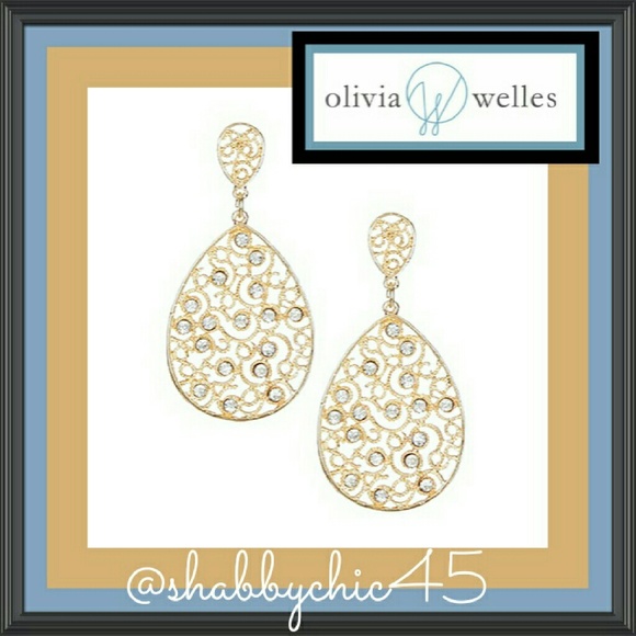 Olivia Welles Jewelry - Olivia Welles Lorene Gold & Crystal Earrings Olivia Welles Jewelry - Olivia Welles Lorene Gold & Crystal Earrings