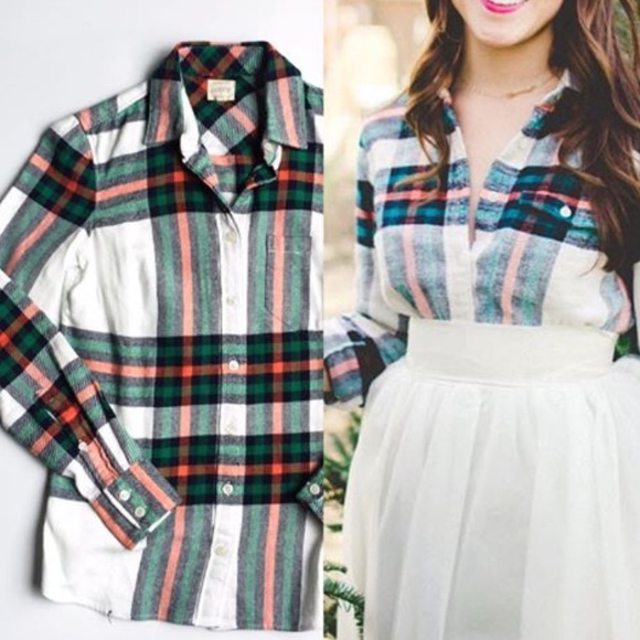 Jcrew salt rock plaid flannel