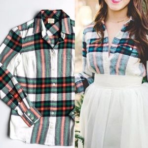 Jcrew salt rock plaid flannel