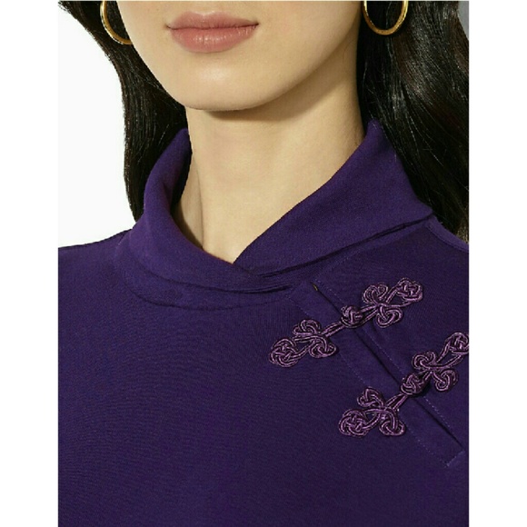 New! RALPH LAUREN Shawl-collar Cotton Top NWT - Picture 2 of 3