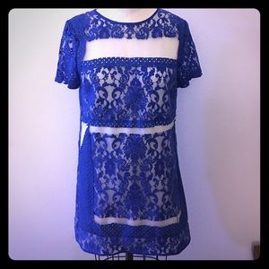Royal blue lace dress