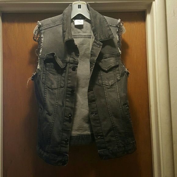 Grey demin jean vest