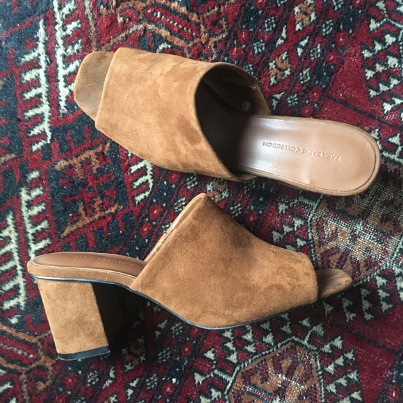 Brown Suede Slides
