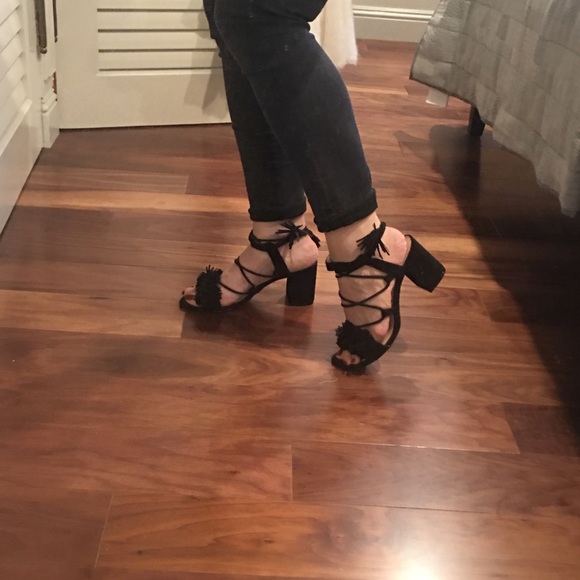Zara Lace-Up Fringe Sandals 💃🏻