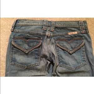 Frankie b heart pocket boot cut jeans
