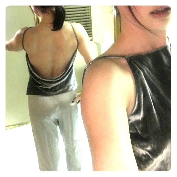 100% silk and velvet pant/top