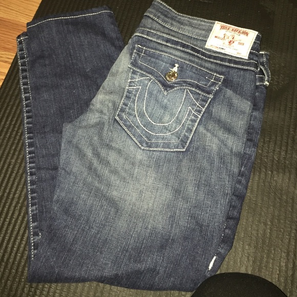 True religion dark wash low rise Skinny ..