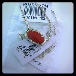 NWT Red Kendra Scott Elisa Necklace