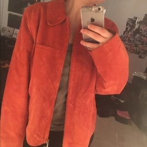 Brandon Thomas Orange Leather Jacket