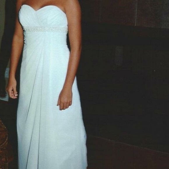 david's bridal white gown